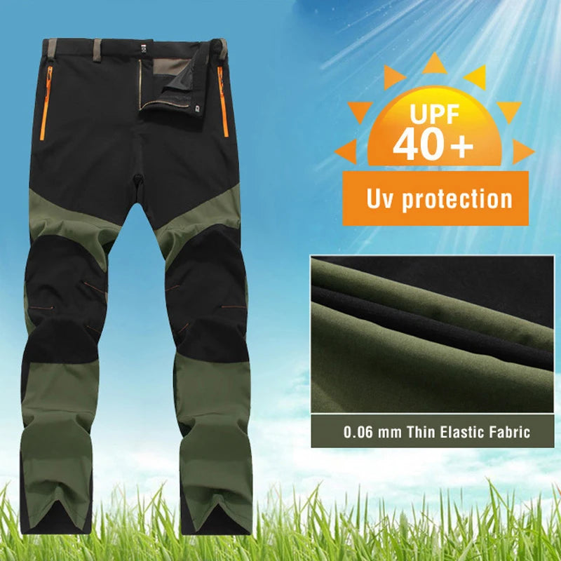 Men's Quick Dry Hiking Pants - Lightweight Trekking Trousers Fishing Cycling Camping