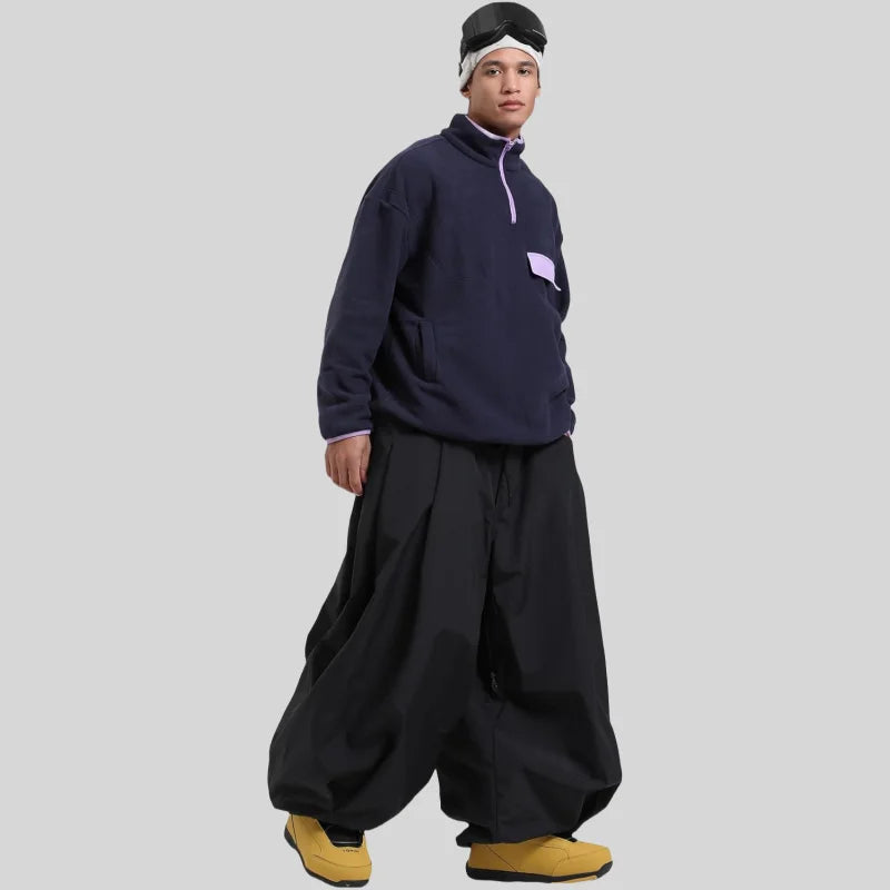 GSOU SNOW Plus Size Winter Ski Trousers Super Baggy Men Snowboard Clothes Women Snow Pants Outdoor Sports Winterproof Breathable