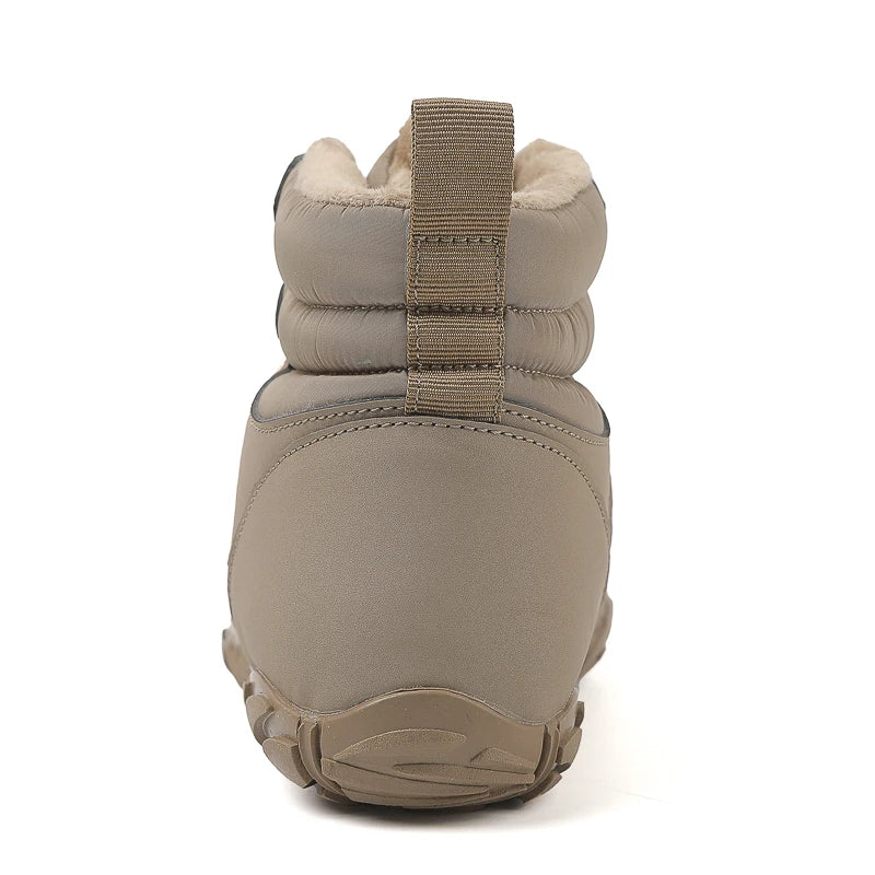 Men's Ski Shoes Snow Boots High Top Outdoor Hiking Cotton Shoes Waterproof Warm Non-slip Wear-resistant Work Boots Size 36-47