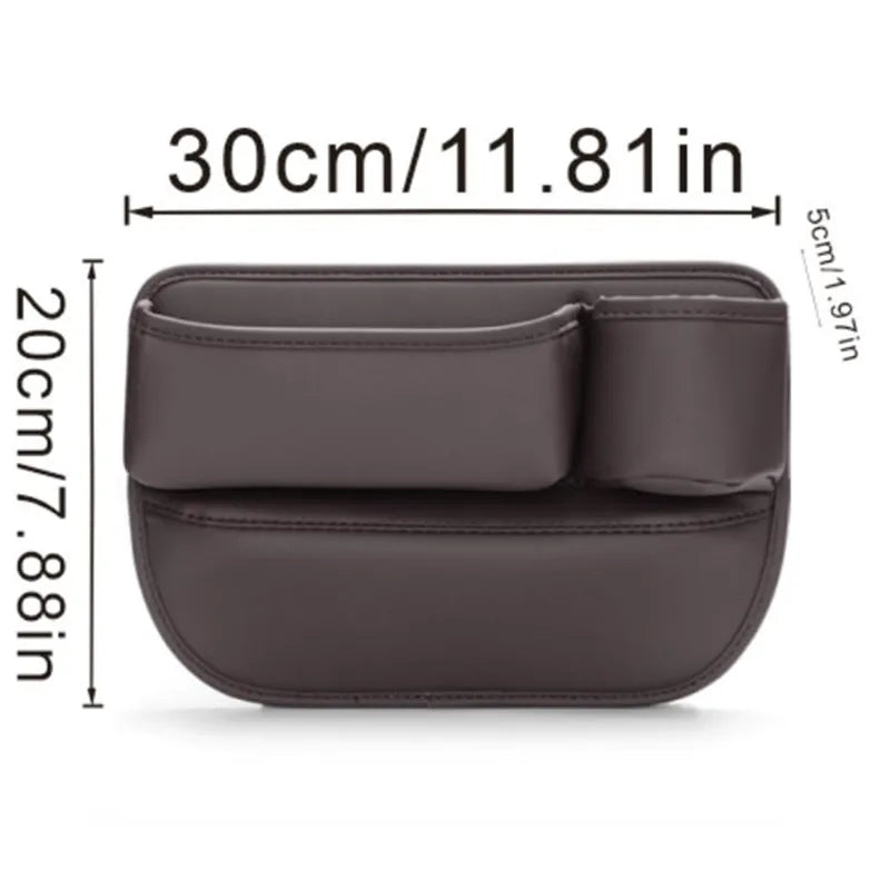 Car Seat Gap Organizer Multifunction Console Crevice Filler Side Storage Box with Cup Holder Sundries Storage Pocket Accessories