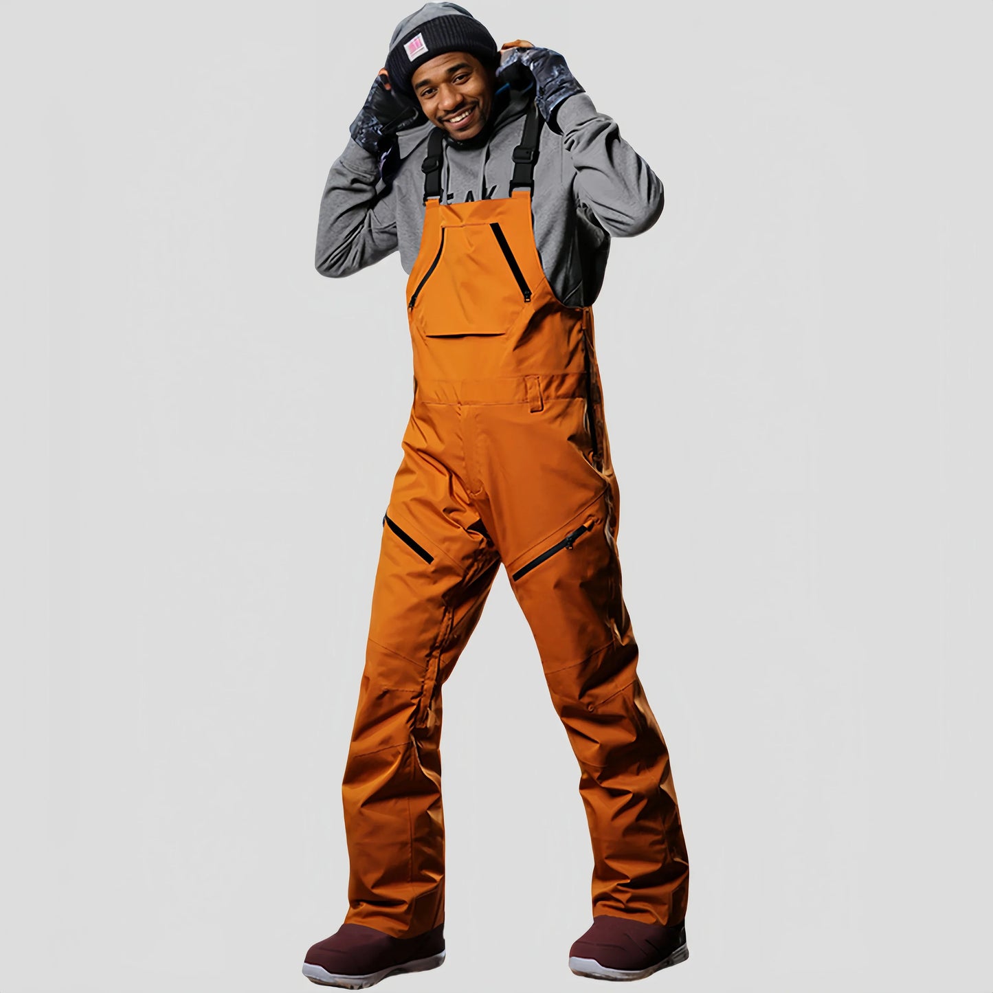 Waterproof Snowboard Sport Pants Winter New Skiing Trousers Men Loose Ski Overalls Outdoor Windproof Snow Strap Pants Clothing