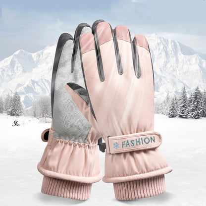 1 Pair Ski Gloves Waterproof aAnd Windproof - Thickened Warm Snow Gloves, Snowboard  Touch Screen Cycling WinterGloves