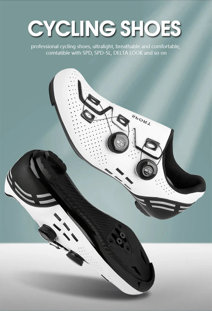 Speed Cycling Sneakers Road Bike Shoes Men Women Sports Route Cycling Shoes Self-locking Racing Bicycle Cleats Shoes for Shimano