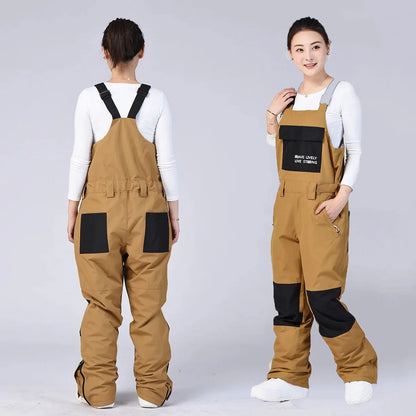 New Men and Women Winter Outdoor Ski Pants Windproof Waterproof Warm Breathable Snowboarding Pants Snow Sports Bibs Pants