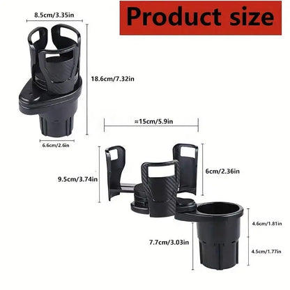 Car Cup Holder Expander For Car Adapter Adjustable Multifunctional Dual Cup Holder With Phone Holder Aromatherapy Organizers New