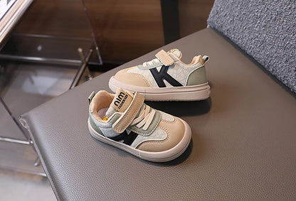 PU Leather Children Shoes Designers Kid's Sneakers Ergonomics Soft-soled Girl's Sneakers Anti-slippery Sport Shoes Toddler Shoes