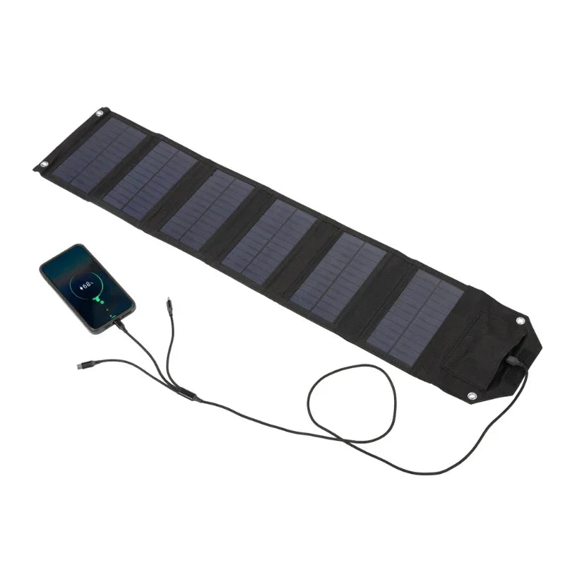 60W 80W 100W Foldable Solar Panel 5V USB Portable Folding Bag Battery Charger for Phone Outdoor Camping Waterproof Power Bank