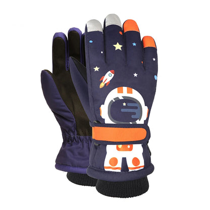 KoKossi Winter Children Ski Gloves Keep Finger Warm Thicken Waterproof Snowboard Snow Kids Gloves For Boys Girls Windproof