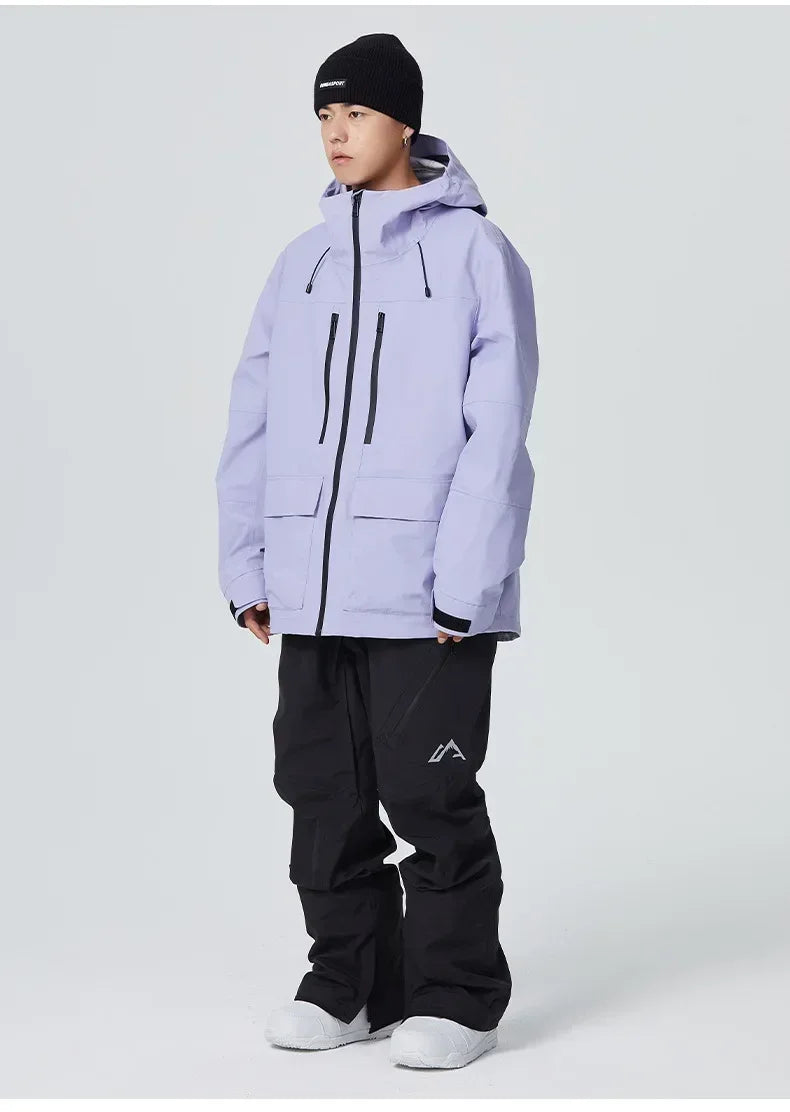 Outdoor Winter Skiing Jacket 2025 Man Snowfield Sport Tops Couple Ski Cold Coat Pro Warm Waterproof Woman Snow Tracksuit Clothes