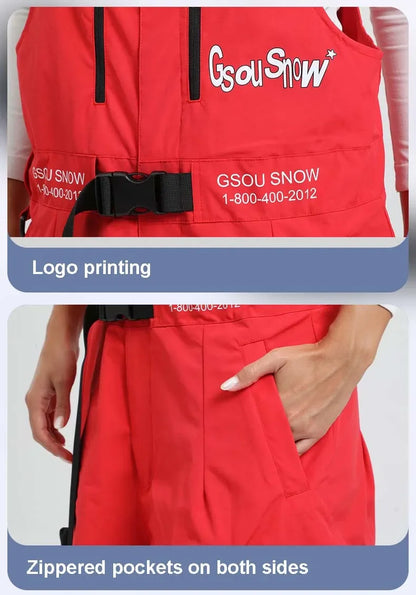 2025 New Loose Skiing Pants Outdoor Windproof Waterproof Woman Ski Overalls Men Winter Snowboard Sports Clothes Couple Snow Pant