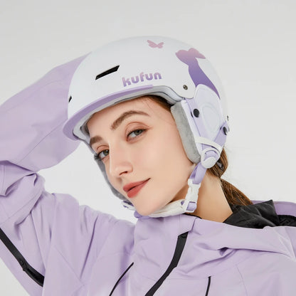 KUFUN Ski Helmet Snow Sports Snowboard Skiing Skateboard Skating Cute Animal Women Men Adult Kids Winter Safety Children