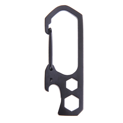 Carabiner Keychain Hook Outdoor Stainless Steel Carabiner Cap Lifter Hex Driver Bottle Opener Keychain Ring Climbing Accessorie