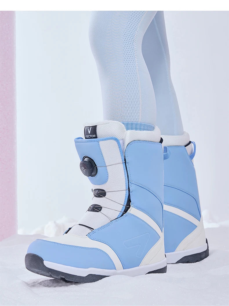 VECTOR Professional Women Man Ski Shoes Warm Waterproof Snowboard Boots Non-slip Leather Breathable Snow Boots Equipment