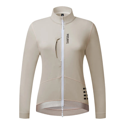 WOSAWE Women's Winter Thermal Fleece Cycling Jersey Long Sleeve Bike Jacket for Riding & Gym Ropa Ciclismo Clothings