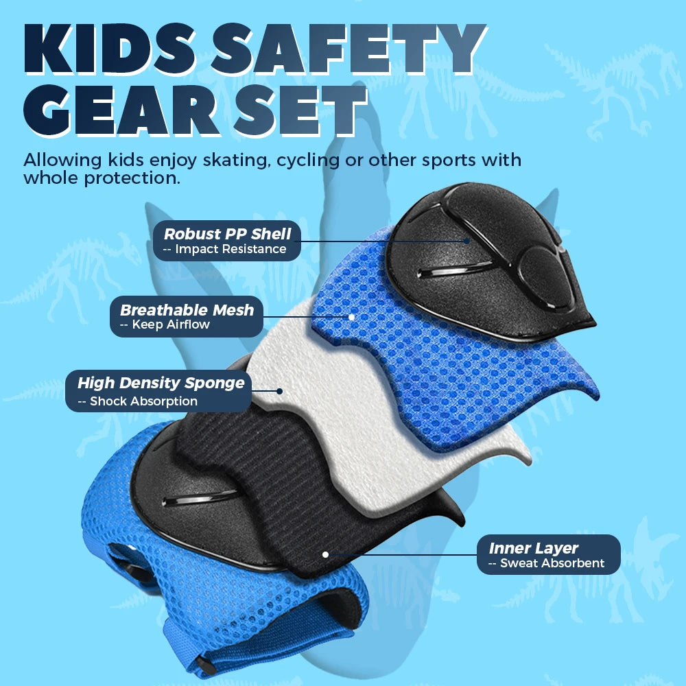 VICTGOAL Kids Bicycle Helmet Child Sports Safety Cycling Protection Knee Elbow Pad Sets Balance Bike Roller Skating Helmet Guard