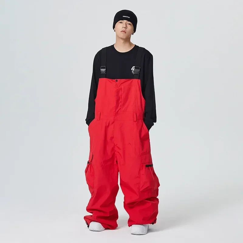 Winter Warm Windproof Skiing Pants Man Snowboard Clothing Woman New Snow Cargo Pants Loose Hip-hop Overalls Alpine Sport Trouser