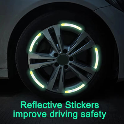 10/20/40PCS Reflective Stickers Car Wheels Tire Stickers Decoration for Night Driving Car Accessories