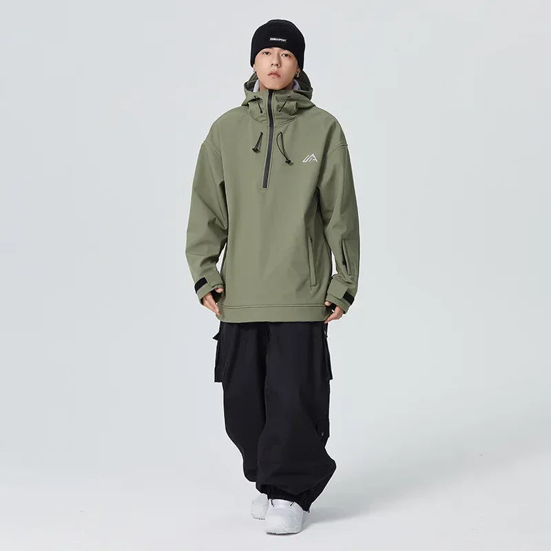 Couple Winter Skiing Jacket 2025 New Warm Snow Clothes Woman Pro Windproof Ski Sport Hoodies Man Outdoor Snowboard Top Tracksuit