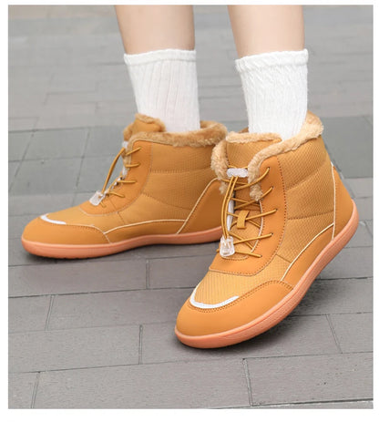 Clearance_2024 women's barefoot snow boots warm snow boots outdoor hiking shoes winter fur ankle boots women's boot Barefoot Ank