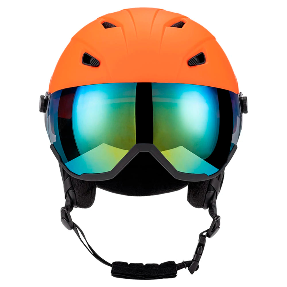 Integrated Ski Helmet Men and Women Snowboard Helmet with Removable Visor Goggles