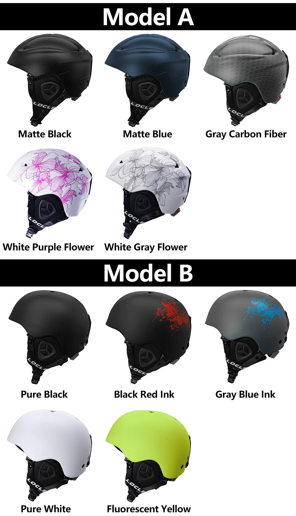 LOCLE Men Skiing Helmet Children Women Ultralight Extreme Sports Skateboard Snowboard Helmet Snowmobile Motorcycle Helmet