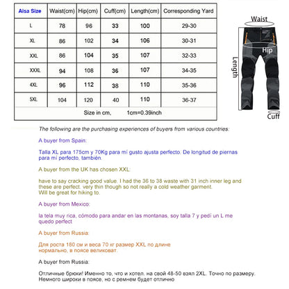 Men's UV Resistant Hiking Pants TRVLWEGO - Quick Dry Summer Camping Trousers Water Splash Prevention