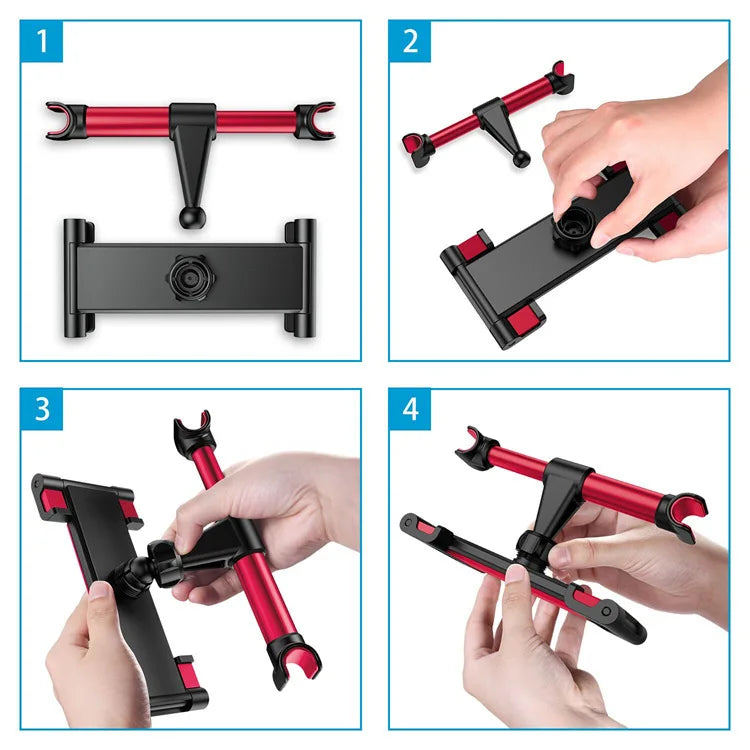 Car Rear Seat Bracket Car mobile phone holder Car rear headrest bracket Snap on flat bracket Automotive interior modification