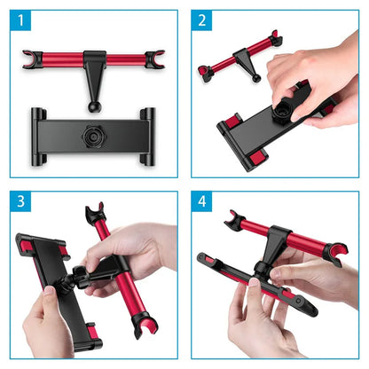 Car Rear Seat Bracket Car mobile phone holder Car rear headrest bracket Snap on flat bracket Automotive interior modification