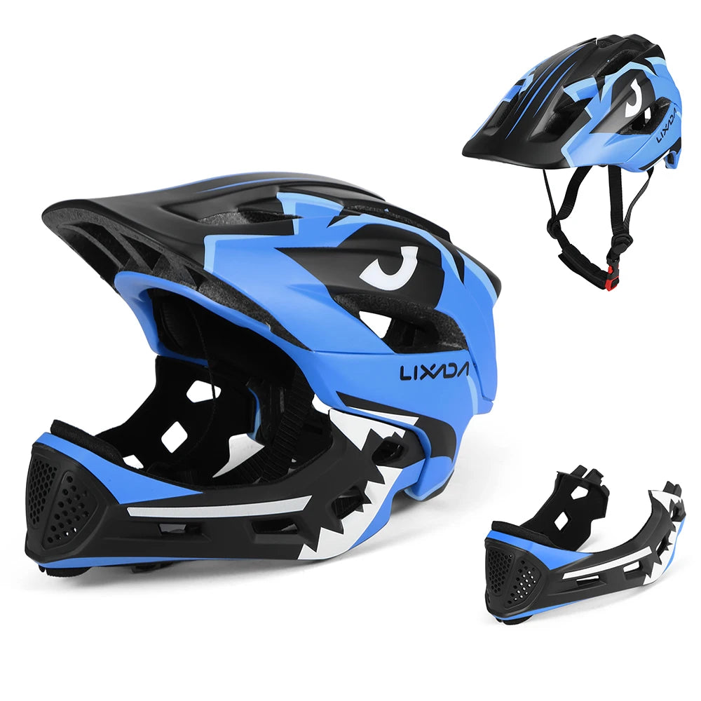 Kids Detachable Full Face Helmet Children Sports Safety Helmet for Cycling Skateboarding Roller Skating