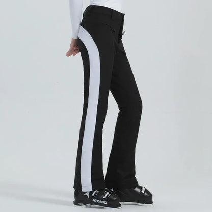 Ladies High Elasticity Skiing Pants Women Slim Winter Trousers 2025 Alpine Sport Ski Pants Outdoor Warm Waterproof Snow Clothes