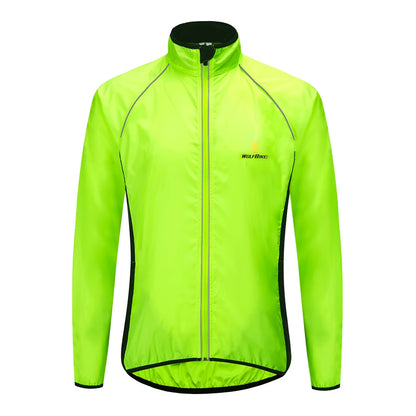 WOSAWE Men Windproof Waterproof Reflective Cycling Jacket MTB Bicycle Long Sleeve Windbreaker Sleeveless Vest Bike Coat Jersey