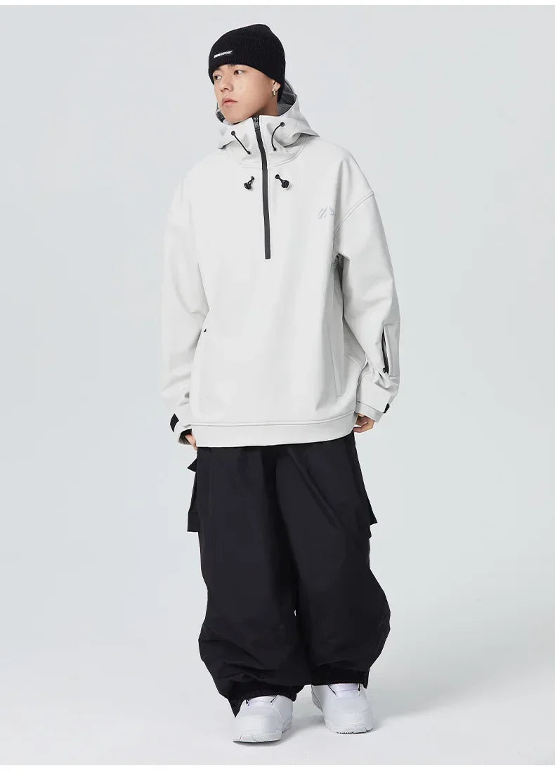 Winter Man Snow Pants 2025 New Women Waterproof Ski Overalls Loose Couple Skiing Pants Outdoor Sport Pro Warm Windproof Trousers