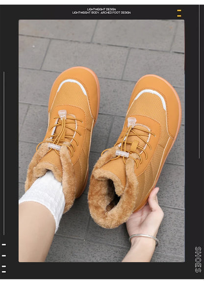 Clearance_2024 women's barefoot snow boots warm snow boots outdoor hiking shoes winter fur ankle boots women's boot Barefoot Ank