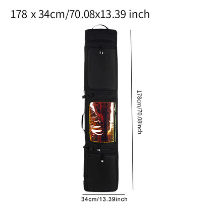 Ski Bag Snowboard Bag Wheeled Carrier Bag Carry Case Snowboard Backpack Ski Equipment Bag for Winter Sports Outdoor Skiing