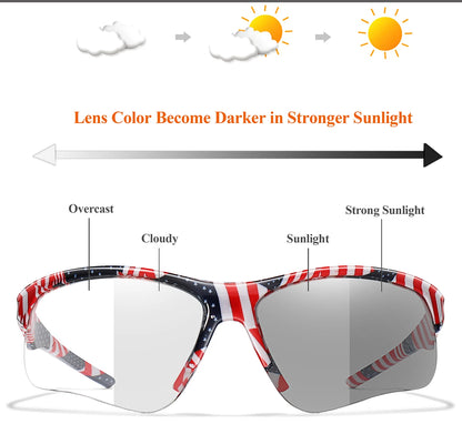LOISRUBY Style Photochromic Sunglasses Men Women Outdoor Mtb Bicycle Cycling Runnging Eyewear Sports Bike Windproof Goggles