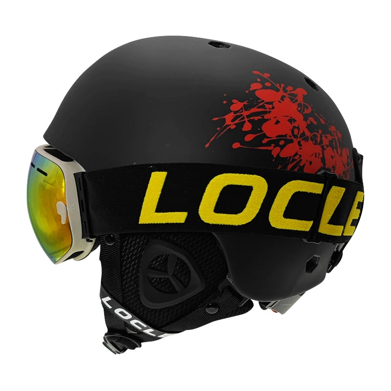 LOCLE Men Skiing Helmet Children Women Ultralight Extreme Sports Skateboard Snowboard Helmet Snowmobile Motorcycle Helmet