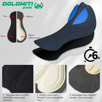 RION High Quality Classic Men Cycling Bib Shorts Bicycle Culotte Ciclismo Bike Pants Pad MTB Clothing Bretelle Braces Dolomiti