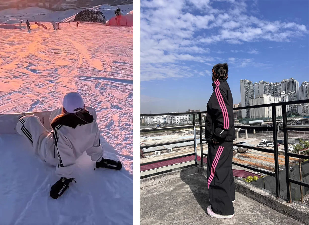 APVCX 2025 Unisex 3L Hard Shell Ski Pants Fully Taped Seam Waterproof & Windproof Unisex Snowboard & Ski Pants for Men Women