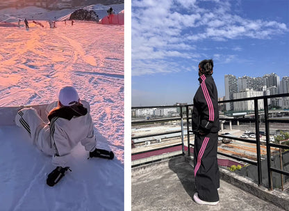 APVCX 2025 Unisex 3L Hard Shell Ski Pants Fully Taped Seam Waterproof & Windproof Unisex Snowboard & Ski Pants for Men Women