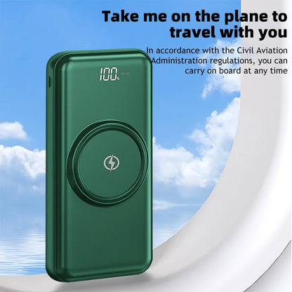 20000mAh Wireless Power Bank Fast Charging Built-in Quad Power Cable Mobile Phone Charger For Iphone 13 14 15 Xiaomi Samsung