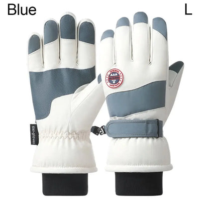 Winter Snowboard Ski Gloves Non-slip Touch Screen Waterproof Motorcycle Cycling Plush Warm Riding Gloves High-quality