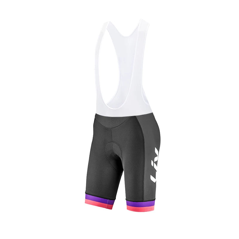 LIV ,mulheres calções de ciclismo esportes padrão apertado bicicleta shorts almofada gel mtb feminino shorts equitação calças
