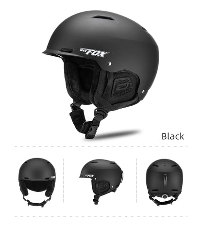 BATFOX New Unisex Ski Helmet Certificate Half-covered Anti-impact Skiing Helmet For Adult and Kids Snow Safety Snowboard Helmet