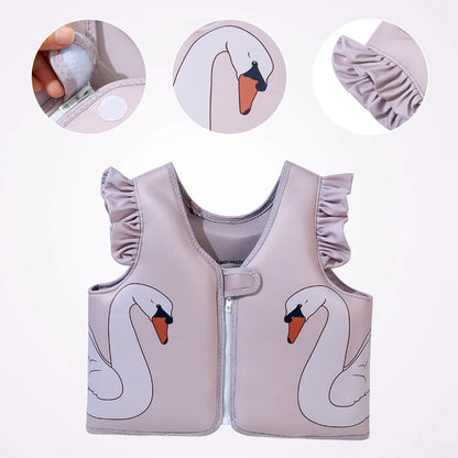 Kids Swim Vest Swim Trainer Vest Cute Swimming Aid Buoyancy Clothing Cartoon Floaties Swimsuit Buoyancy Swimwear for Boys Girls