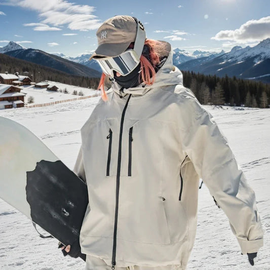 New Men Ski Jacket Waterproof Windproof Warm Breathable Snowboarding Coat 2025 Winter Sports Unisex Polyester Skiing Top Outdoor