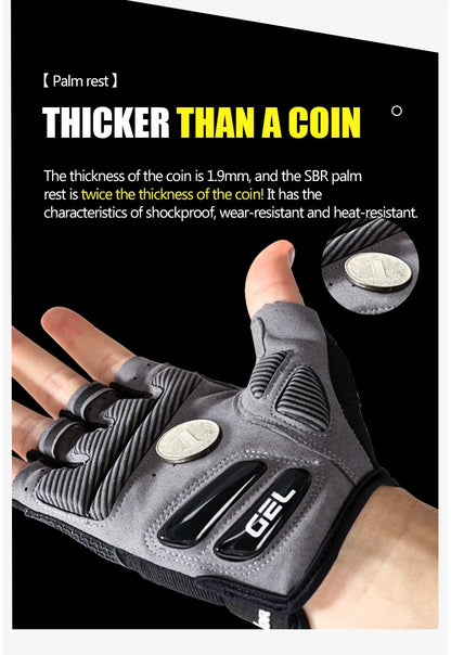 Half-Finger Men'S And Women'S Cycling Gloves Liquid Silicone Shock-Absorbing Breathable Sports Bike Fitness Gloves Hiking Gloves