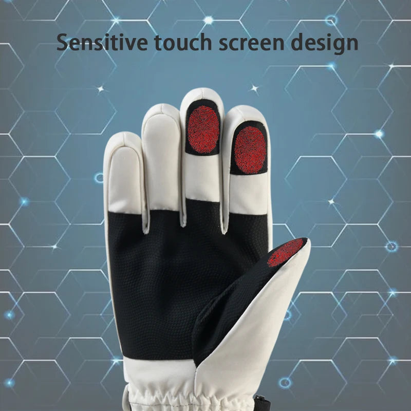 Waterproof ski gloves for women, warm and windproof for men, with added insulation and thickness. Suitable for cycling, outdoor