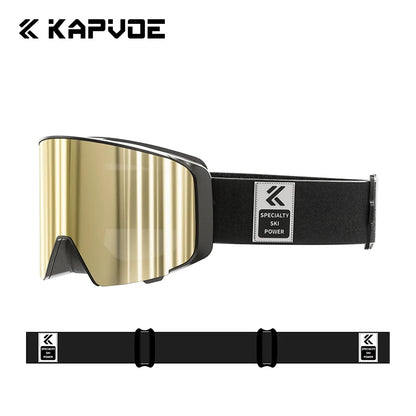 Kapvoe Photochromic Snow Goggles Men Ski Goggles Snowboard Anti-Fog Mask for Women UV400 Protection Glasses Snowmobile Winter