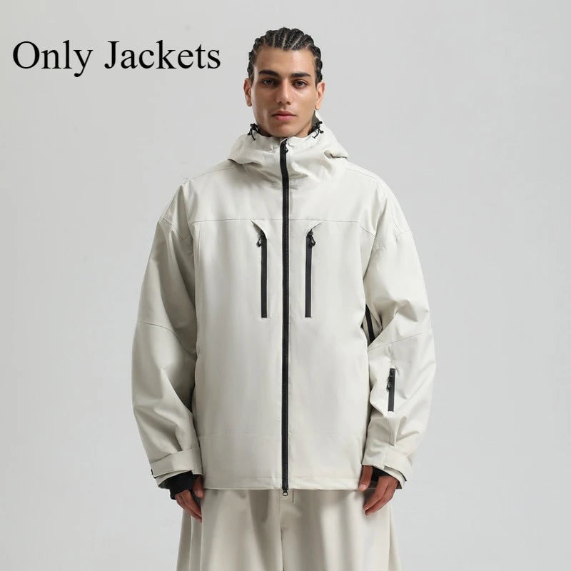 New Men Ski Jacket Waterproof Windproof Warm Breathable Snowboarding Coat 2025 Winter Sports Unisex Polyester Skiing Top Outdoor
