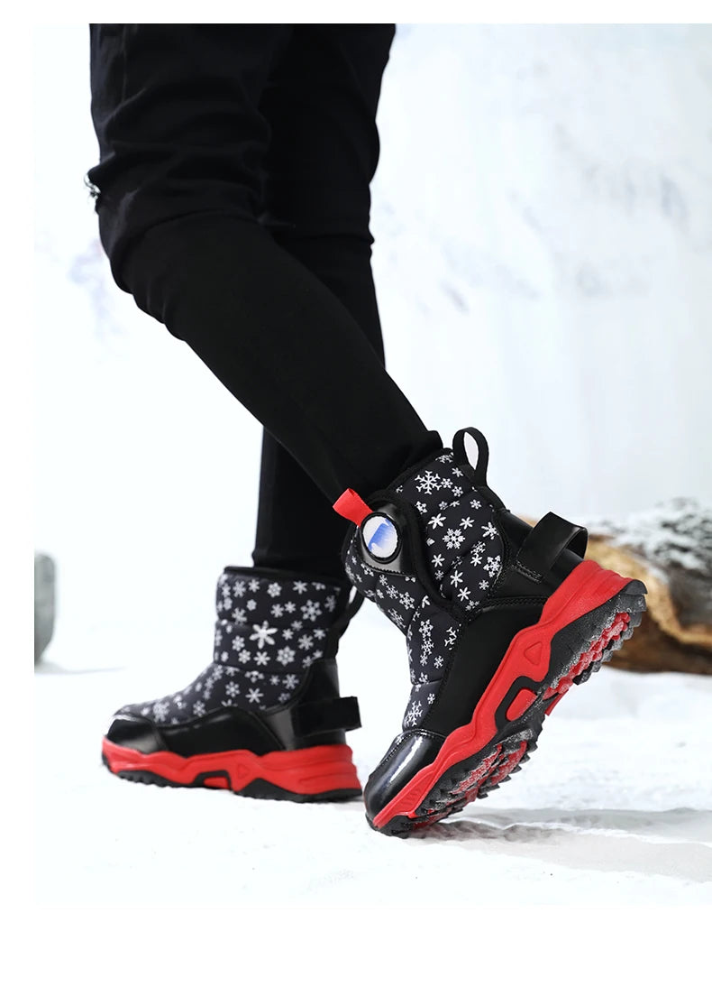 Hot Sell Girls Boots Children Snow Boots For Boys Fashion Sneakers Winter Kids Warm Snow Boots Sport Fashion Leather Shoes